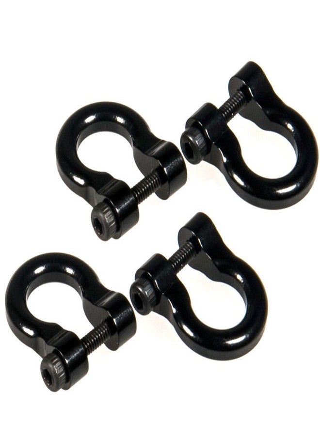 QUE-T 4 Pcs Aluminum Tow Shackle for 1/10 Scale TRX-4 Crawler Car (Black) - Image 2